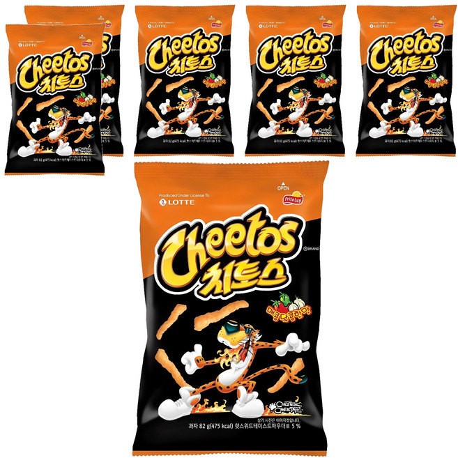치토스 매콤달콤한맛, 82g, 6개