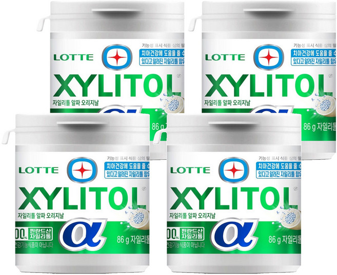 롯데자일리톨 알파 오리지날, 86g, 4개