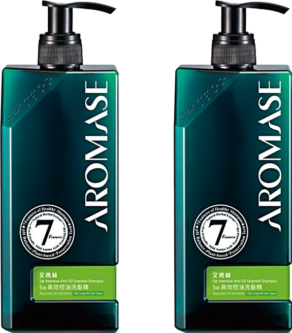AROMASE 艾瑪絲 5a高效控油洗髮精, 2瓶, 400ml