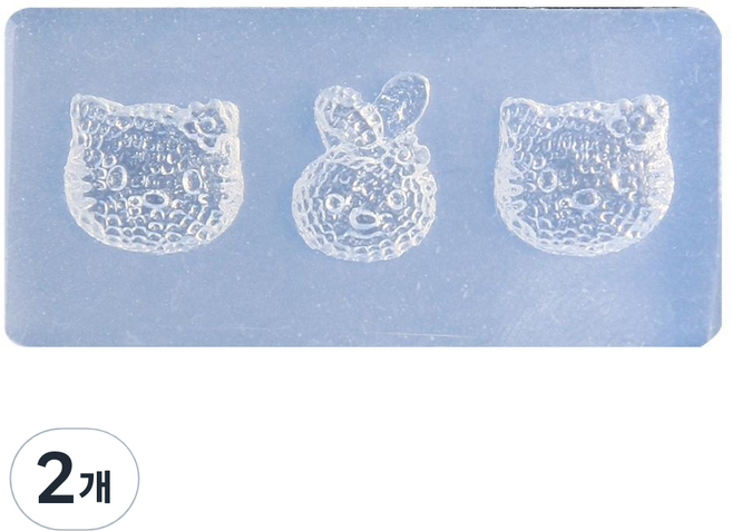 네일스케치 3D 네일몰드, 35 리본 고양이, 2개
