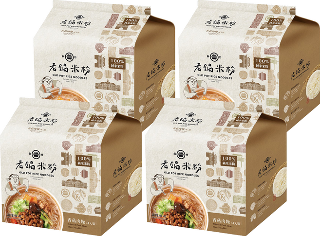 老鍋米粉 湯米粉, 240g, 4袋