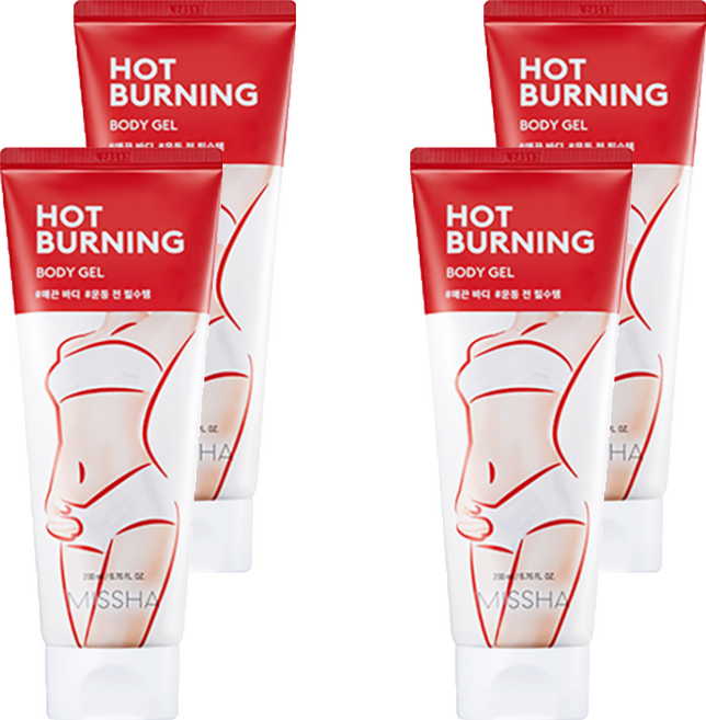 미샤 핫 버닝 바디 젤, 200ml, 4개
