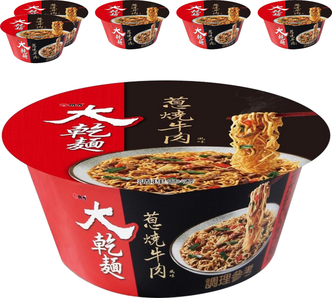 維力 大乾麵 蔥燒牛肉風味, 6入