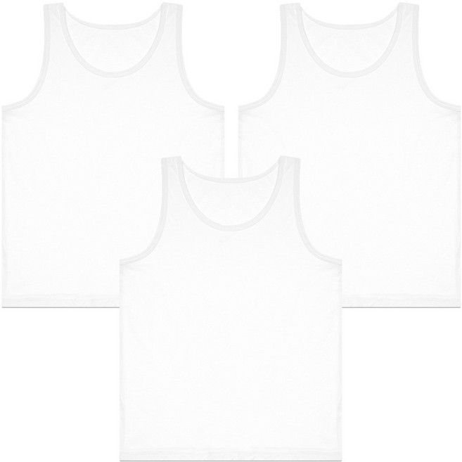 BASE ALPHA ESSENTIALS 男童款 100%純棉日常背心3件組