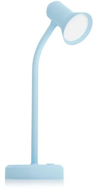 aiwa 愛華 LED 軟管檯燈 LD-404 節能 LED 光源 USB Type-C 連接線, 粉藍色