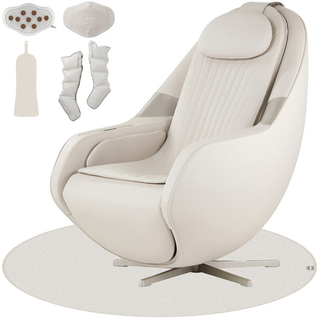 세라젬 파우제 M6 안마의자 + 복부진동도자 + 리모컨 + 시트패드 + 에어셀마사지기 + 러그 세트 방문설치, CGM EMCG-2401, 베이지