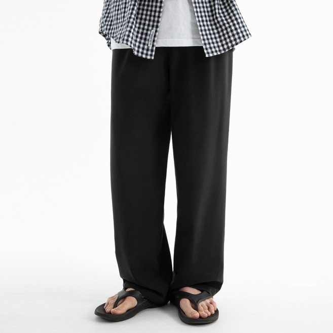 유니온스튜디오 루즈핏 밴딩 슬랙스 UI2SLP