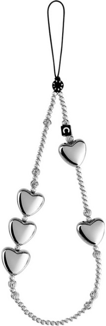 CASETiFY 手機掛鏈, 1個, 星鑽愛心 銀色