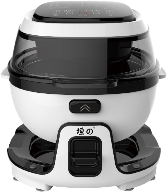 垣戊 球型旋轉翻炒氣炸鍋 38.5 x 35.3 x 34.7cm 5.7kg 原廠保固, CU-9998A, 時尚白色, 1個