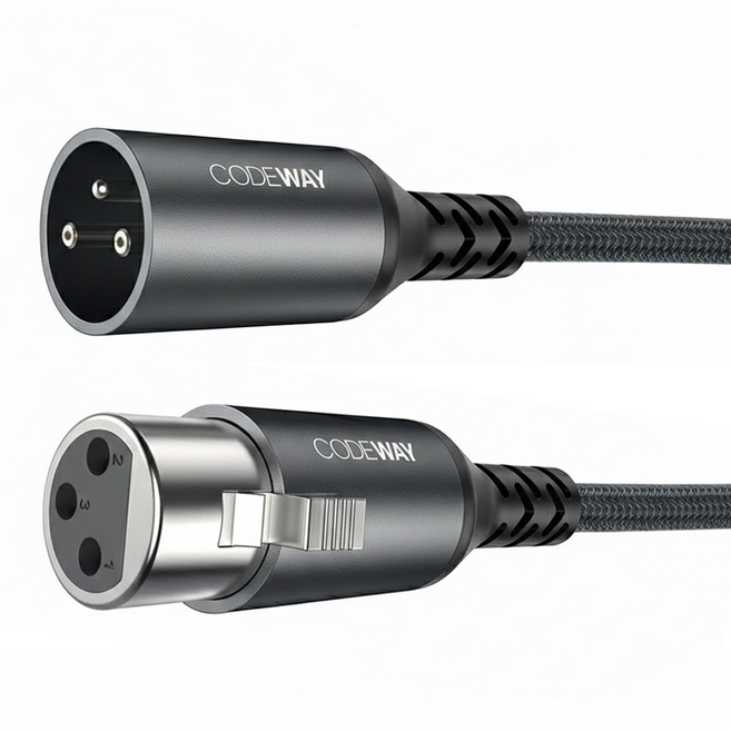 CODEWAY XLR 卡農麥克風線 專業音響傳輸線 10m, 單一商品, 1條