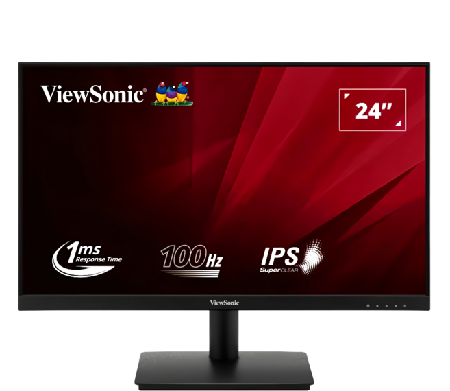 ViewSonic 優派 24型窄邊寬螢幕 FHD HDMI 100Hz IPS 1ms反應時間 極簡無邊框設計 178度廣角視野, VA240-H