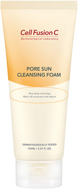 셀퓨전씨 포어 썬 클렌징 폼, 150ml, 1개