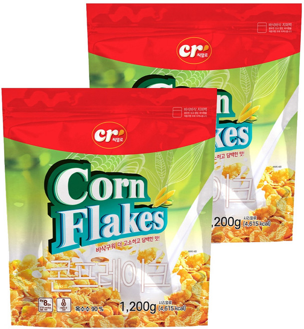 씨알로 정성드린 콘프레이크 시리얼, 1.2kg, 2개
