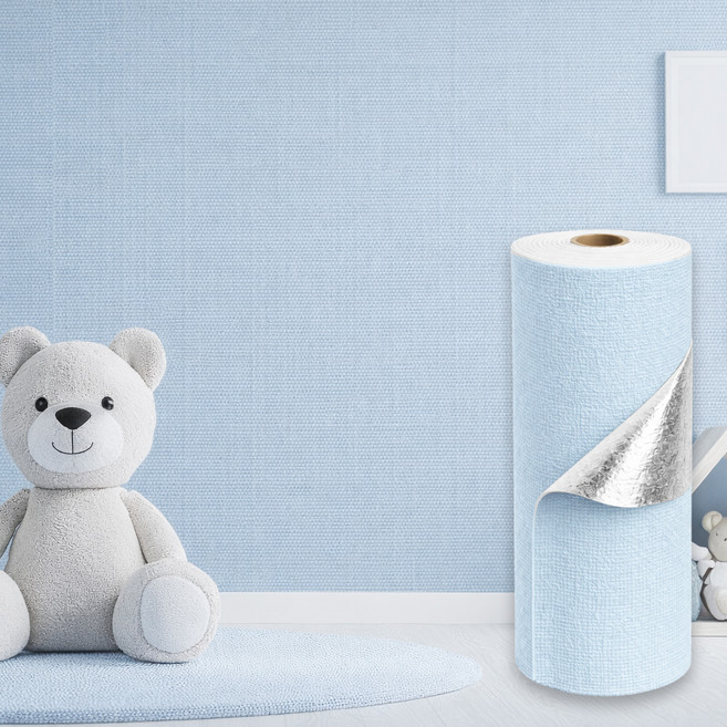 온아름 방수방습 3D입체 셀프 단열벽지, 라이트블루