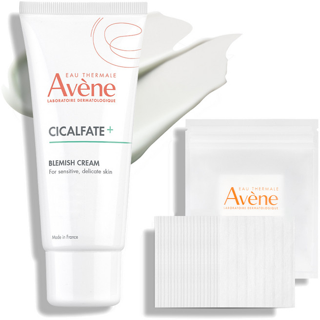 아벤느 시칼파트 플러스 블레미쉬 크림 40ml + 화장솜 20p 세트, 1개