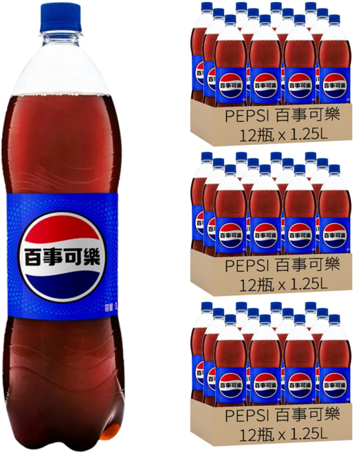 PEPSI 百事可樂, 1.25L, 36瓶