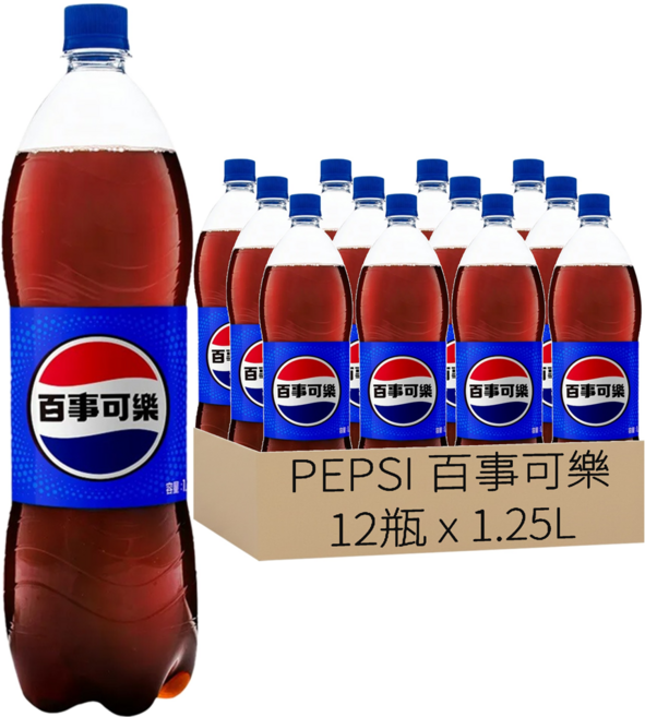 PEPSI 百事可樂, 1.25L, 12瓶