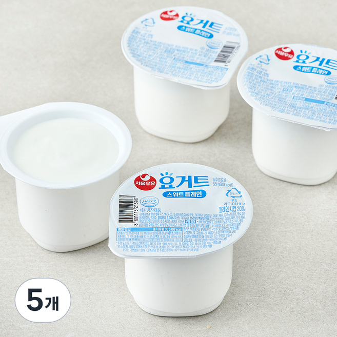 서울우유 요거트 스위트플레인, 85g, 4개입, 5개