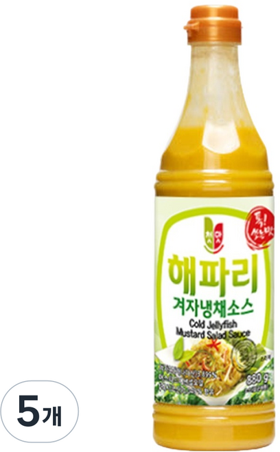 첫맛 해파리겨자 냉채소스, 880g, 5개