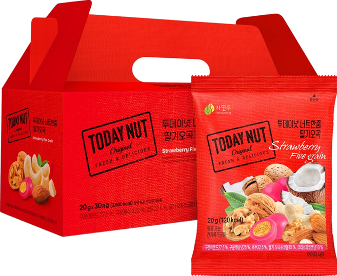 TODAY NUT 草莓五穀綜合堅果隨身包, 20g, 30包