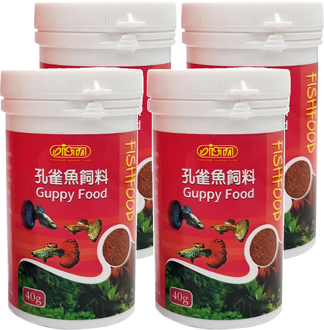 ISTA 伊士達 孔雀魚飼料 微粒 粉狀, 40g, 4罐