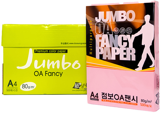 두성 종이 OA팬시페이퍼점보 80g, 500매, A4