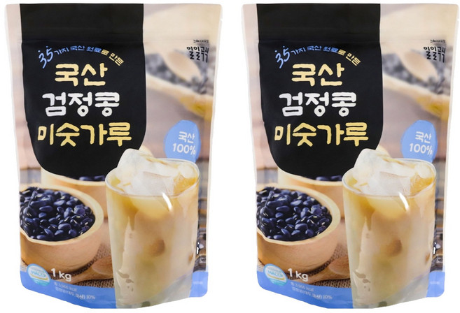 일일곡식 국산 검정콩 미숫가루, 1kg, 2개