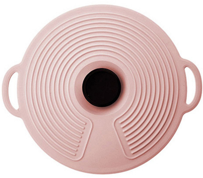 굿프랩 다용도 실리콘 냄비 뚜껑 핑크, 32cm, 1개
