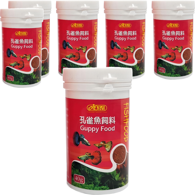 ISTA 伊士達 孔雀魚飼料 微粒 粉狀, 40g, 6罐
