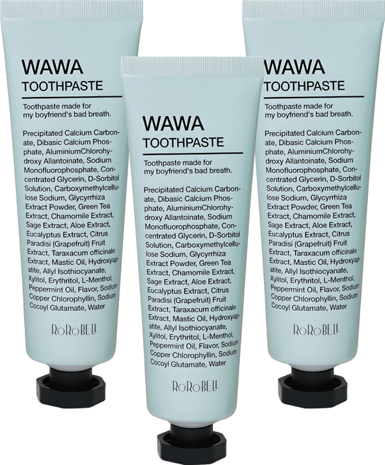 RoRoBELL WAWA口氣清新牙膏, 100g, 3條