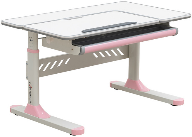 위드그로우 컴포트 높낮이 각도조절 책상 컴팩트 1000 방문설치, 핑크