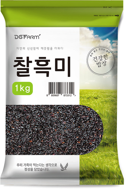 대구농산 건강한밥상 국산 찰흑미, 1kg, 1개