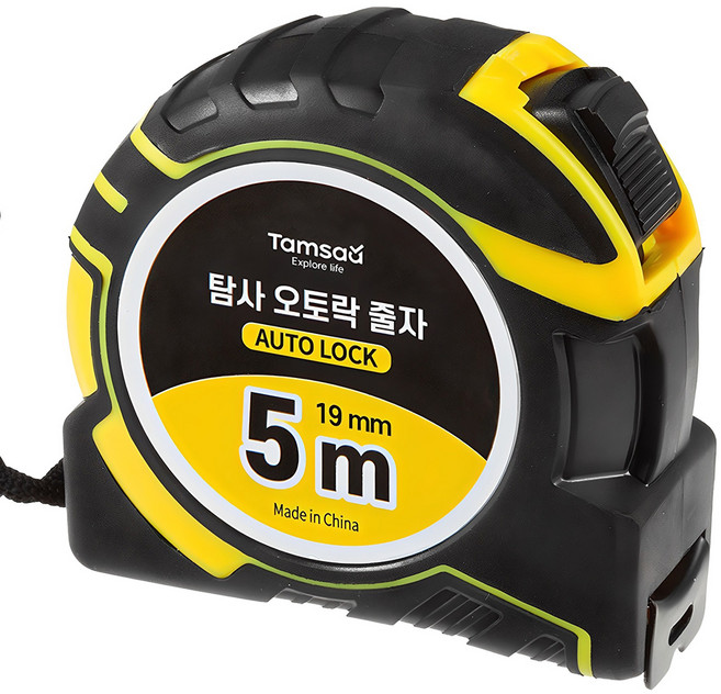 탐사 고급 오토락 자동 줄자 5m, 1개