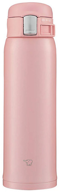 ZOJIRUSHI 象印 不鏽鋼超輕彈蓋式真空保溫杯, 玫瑰粉, 480ml, 1個