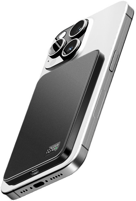 조이트론 맥세이프 울트라 슬림 초경량 고속충전 보조배터리 5000mAh C타입, MiniMax50, 블랙