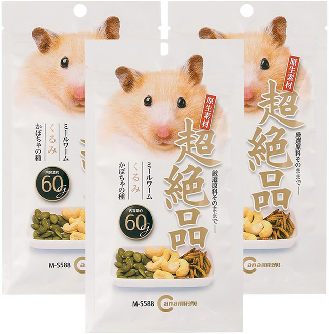 Canary 超絕品 黃粉蟲堅果能量點心 M-S588, 60g, 3包