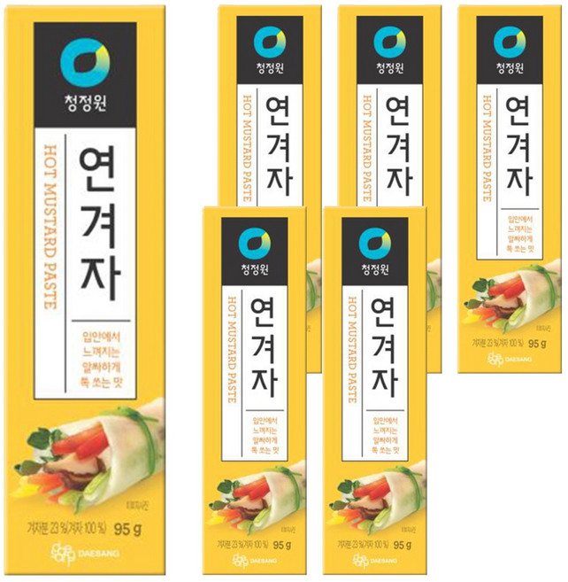 清淨園 黃芥末醬, 95g, 6條