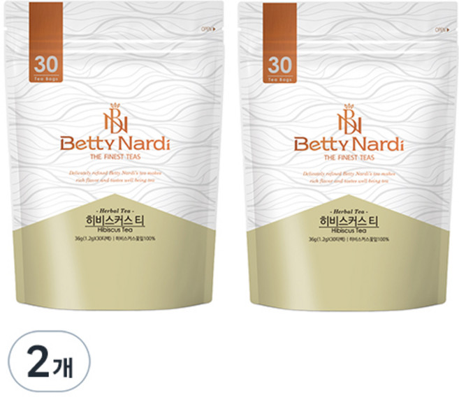 베티나르디 히비스커스 티백, 1.2g, 30개입, 2개