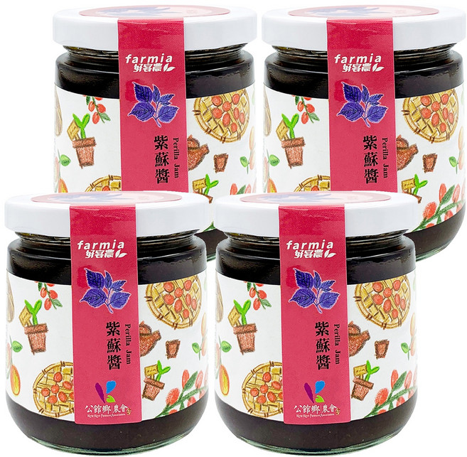 公館鄉農會 紫蘇醬, 225g, 4罐