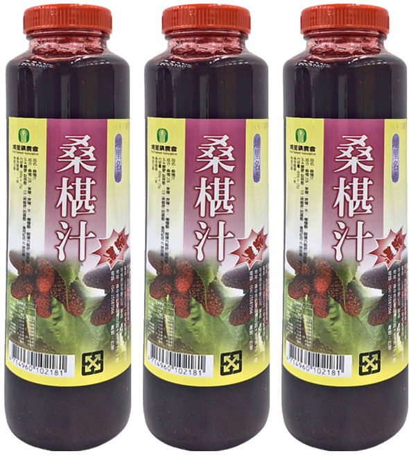 埔里鎮農會 桑椹汁, 800g, 3瓶