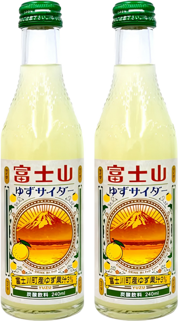 木村飲料 富士山柚子風味汽水, 240ml, 2瓶