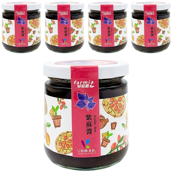 公館鄉農會 紫蘇醬, 225g, 5罐