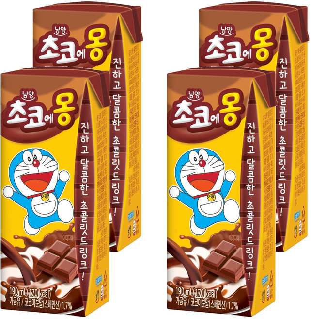 초코에몽, 190ml, 4개