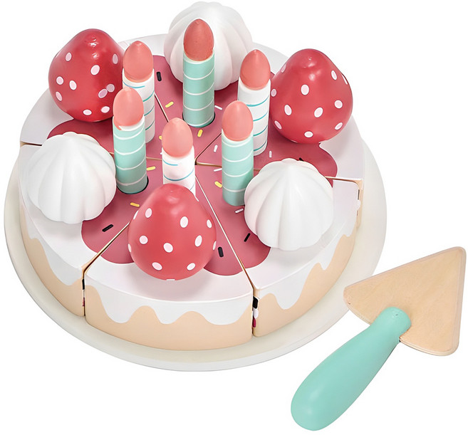 피에스타 원목 소꿉놀이 케이크 세트, 혼합색상, 1세트