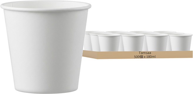 Tamsaa 空白紙杯 180ml, 500個, 1組