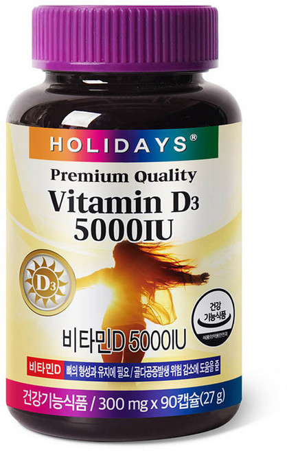 홀리데이즈 비타민D 5000IU, 90정, 1개