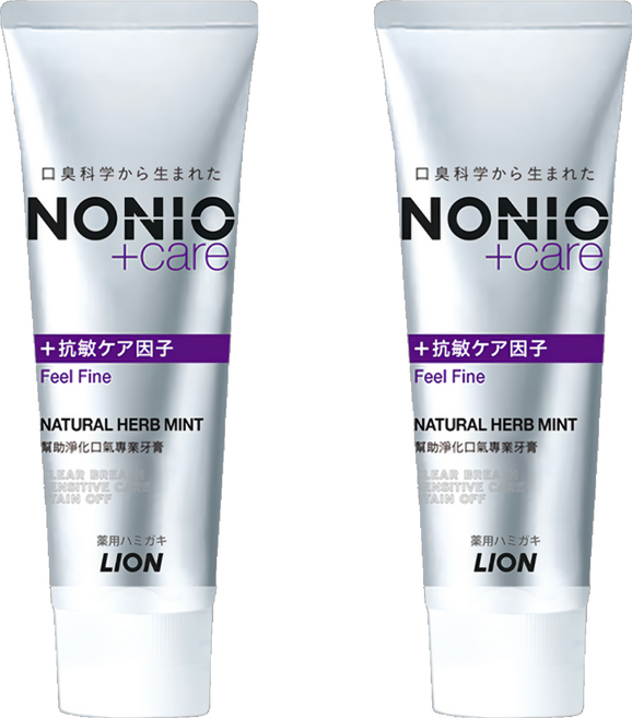 LION 獅王 NONIO 台灣公司貨 終結口氣抗敏牙膏, 130g, 2條