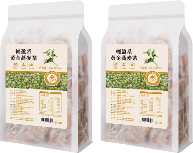 仁濟中藥 頤悅品茶 輕盈系黃金蕎麥茶, 5g, 12包, 2袋
