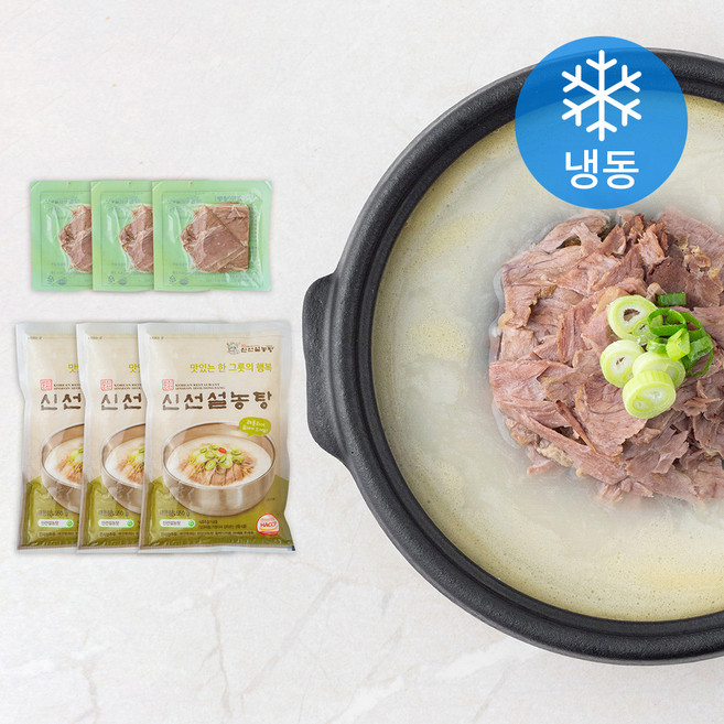 신선설농탕 설렁탕 (냉동), 3개, 590g