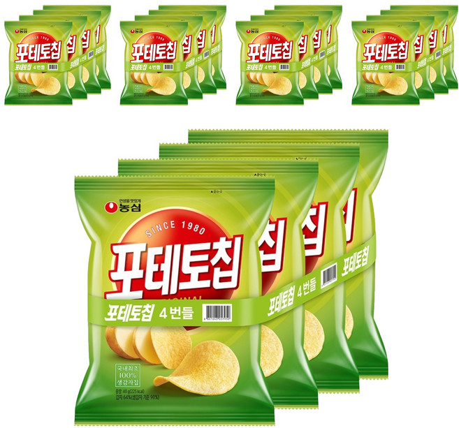 농심 포테토칩 오리지널, 40g, 20개